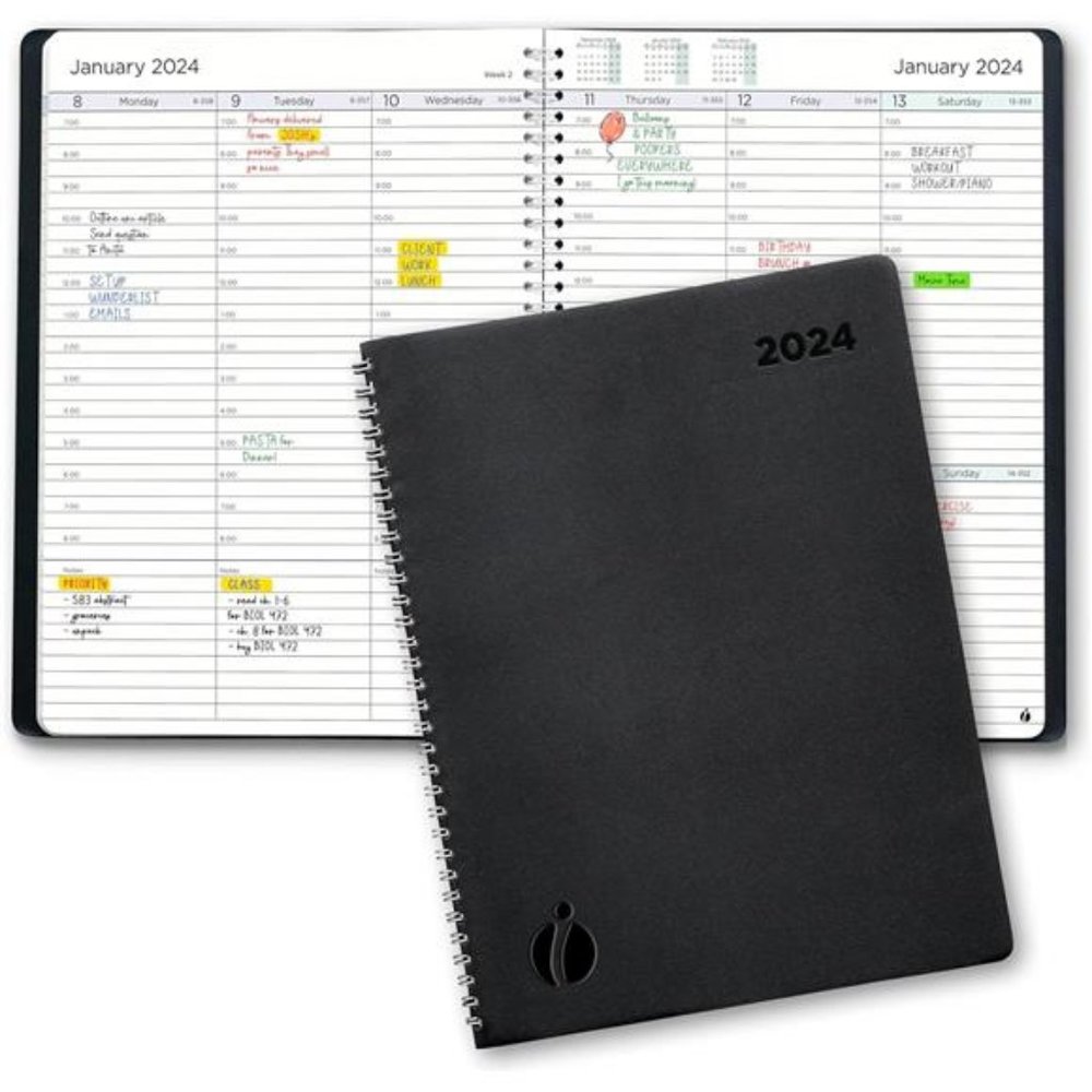 2024 Planner Weekly and Monthly – Softcover, Twin-Wire Binding 8.5 x 11